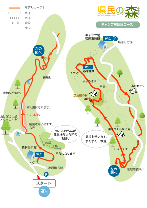 キャンプ場周回コース